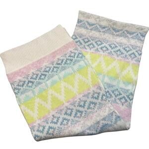 Loft Fair Isle Chunky Scarf Soft Pastel Traditional Nordic-Inspired 12" x 80"